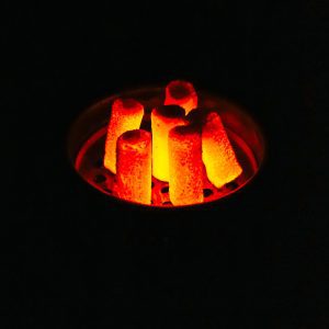 Burning Coconut Charcoal